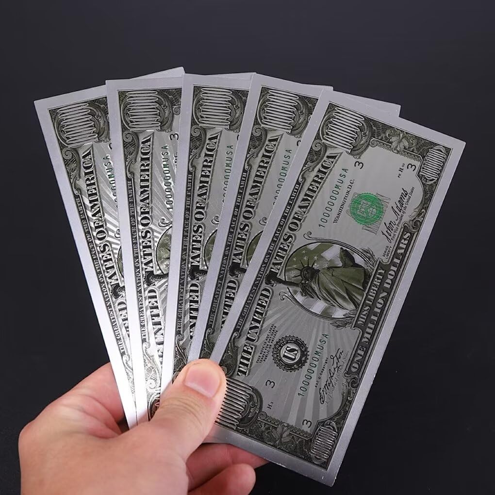 Amazon.co.jp: 100万ドル紙幣5個、色付き紙幣、装飾用の収集可能な紙幣