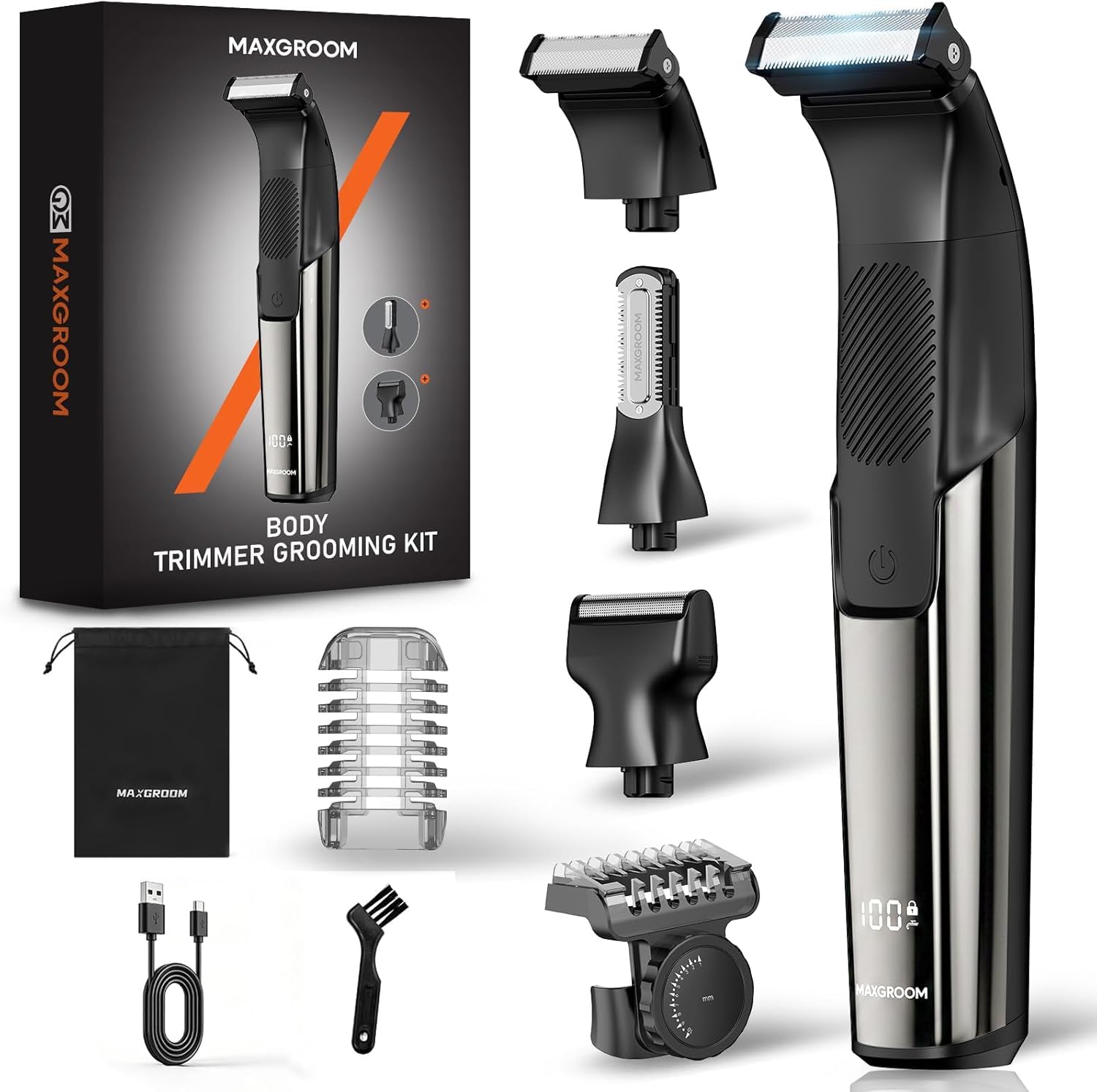 Manscape Mens Body Hair Trimmer Pubic, Groin & Ball Electric Shaver kit