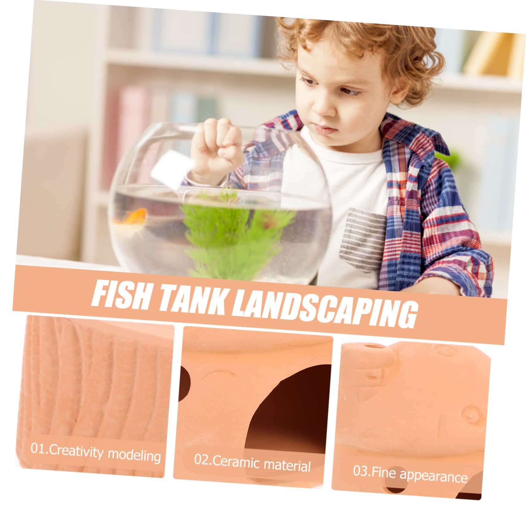 Sosoport 5 Sätze Garnelennest Garnelendosen Aquarienversteckfelsen Zubehör Für Aquarien Fischversteck Keramik Fischhöhle Schleichtiere Kleines Aquarium Aquarienlandschaftsdekore 2 Stück * 5