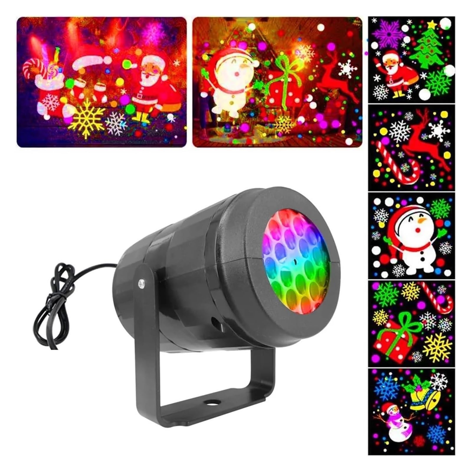 Projektionslampe, LED-Lampe Mit 16 Mustern, Um 360° Drehbar, Party-Dekoration, Innen- Und Außenbeleuchtung