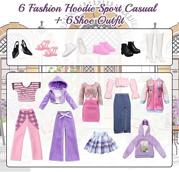Pack of 12 Accessories Clothing for 11.5 Inch Dolls