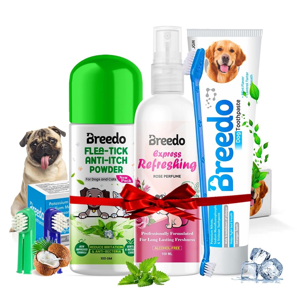Breedo (Combo of 4) Toothpaste + Dog Rose Perfume + Teeth Brush + Dog Powder For All Breed Dogs Combo Kit Combo Kit for Dog| Cat| Monkey| Rabbit|Persian Cat.Dog Toothpaste| Dog Teethbrush (B0CG6FVR8Q) Amazon Price History, Amazon Price Tracker