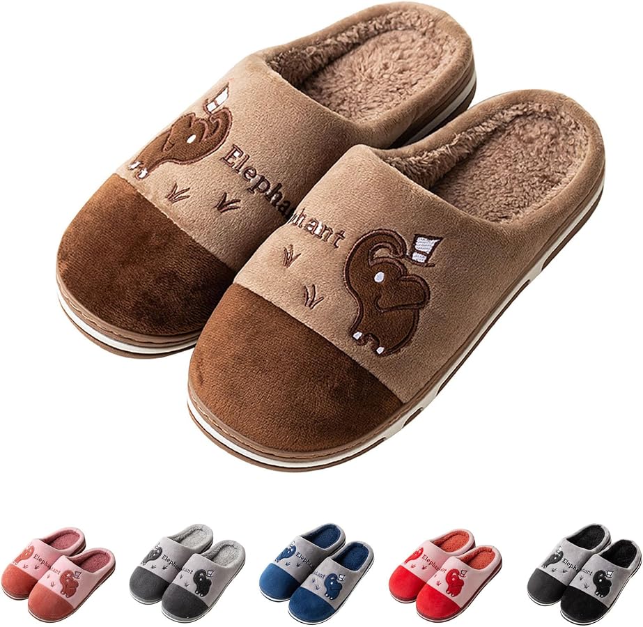 Pantoufles D'hiver Moelleuses En Peluche - Unisexe - Semelle Antidérapante - Pour Intérieur/extérieur