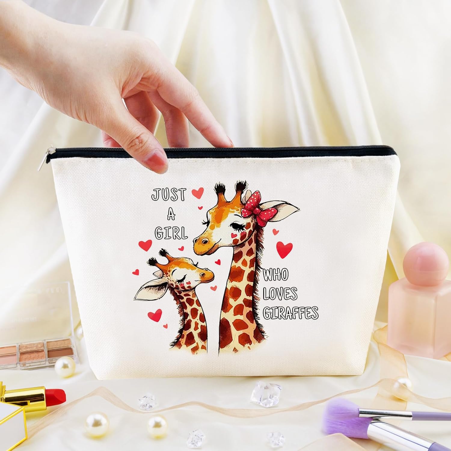 Giraffe Gifts for Women Giraffes Gift for Her Giraffe Decor Stuff Bag for Giraffes Lovers Giraffes Cosmetic Bag Travel Toiletry Bags Graduation Birthday Christmas Stocking Stuffers - Image 6