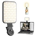 Selfie Light Rechargeable Phone Light Clip-On – Portable LED Selfie Light with 3 Color Modes & 10 Brightness Levels for iPhone, TikTok, Makeup, Vlogging, Live Streaming, Zoom
