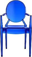Vista 3 de Silla de Comedor transparente de Casper, Plástico, Azul
