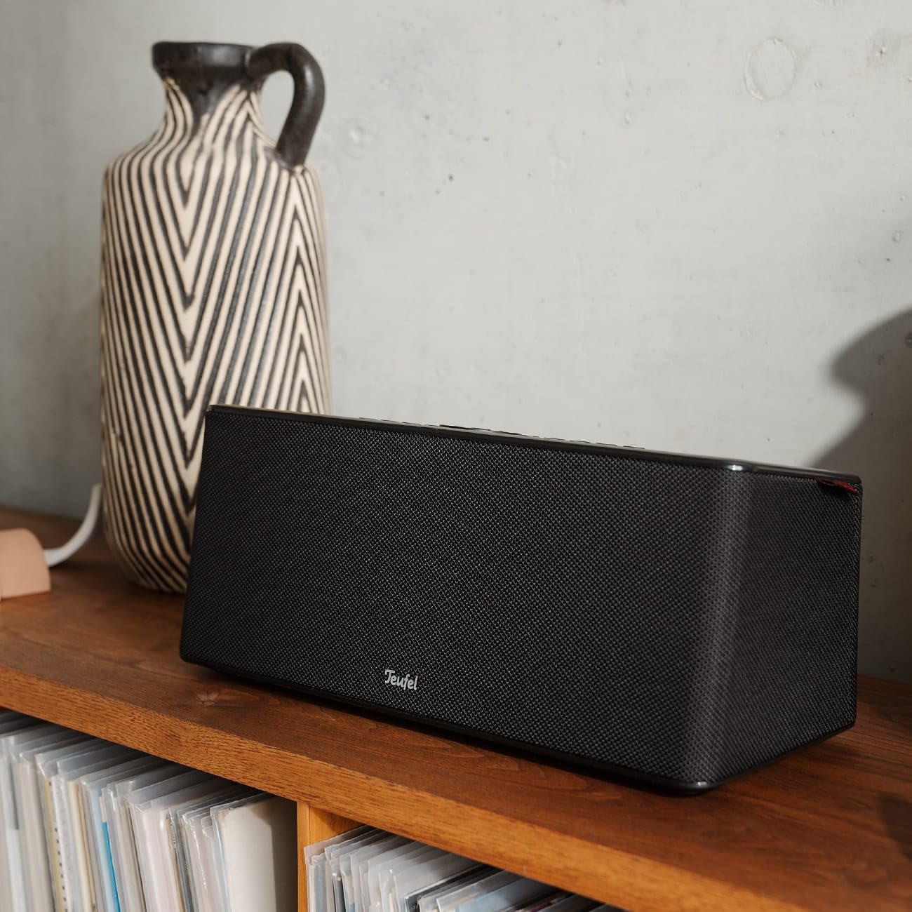 Teufel Motiv® Home - Enceinte connectée Streaming Portable puissante sans-Fil avec WiFi, Airplay 2, Chromecast, Multiroom, Bluetooth - Noir