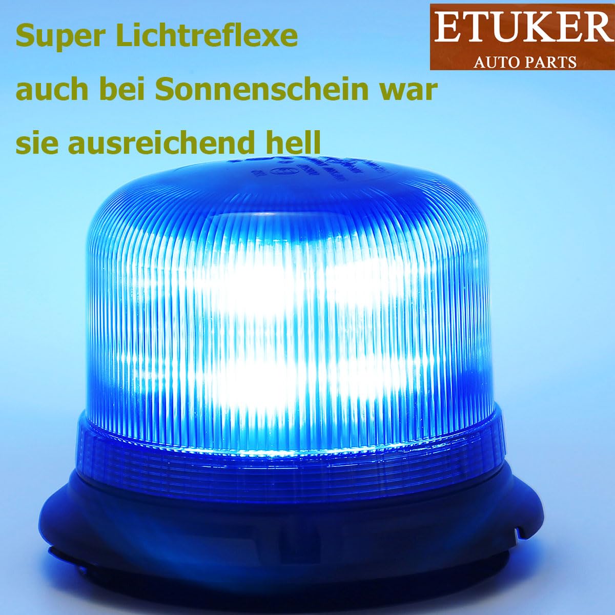 12V 24V Gyrophare Magnétique LED Bleu 4Flashs Lumineux led clignotant Ramp Gyrophare Stroboscopique camion Agricole Voiture