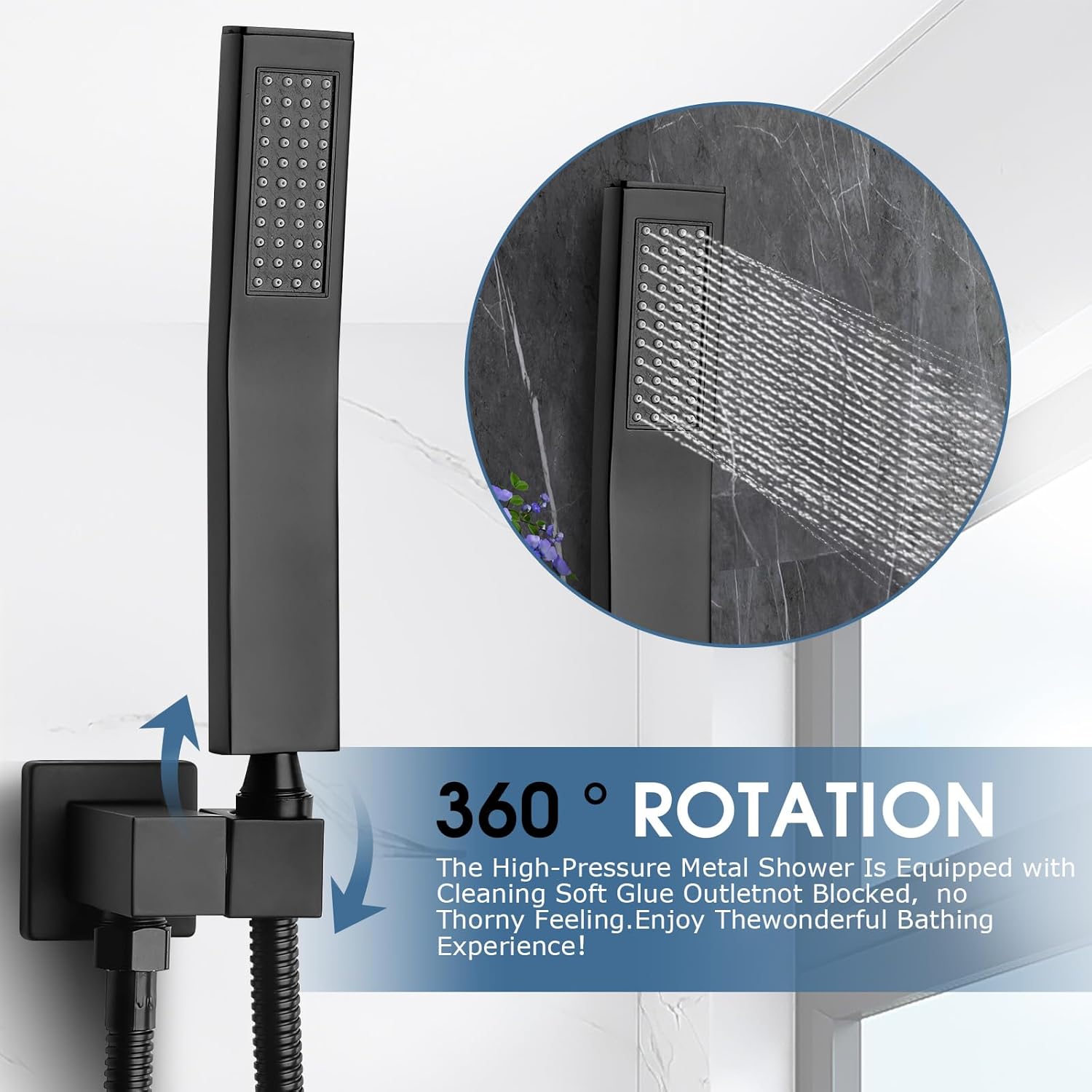 Shower System, Shower Faucet Set Complete 10 inch Shower Heads with Handheld Spray Combo, High Pressure Wall Mounted Rainfall Shower Head with Valve