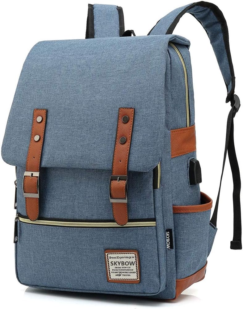 SKYBOW リュックサック マザーズバッグ スクエア バックパック レディース 男女兼用 大学生 高校生 通学通勤 学生用 旅行 可愛い メンズ ディバッグ 大容量 リュック 人気 大人 女子 シンプル