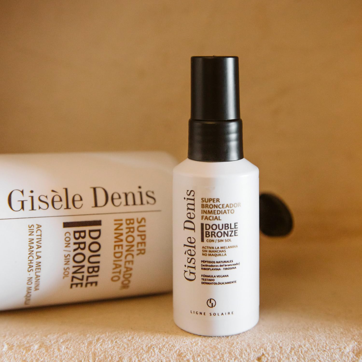 GISÈLE DENIS - Double Bronze Super Instant Tanning Pack, Viso 40 ml + Corpo 250 ml, Crema Abbronzante, Acceleratore di Abbronzatura, Crema Solare Abbronzante, Profumazione Gradevole, Formula Vegana