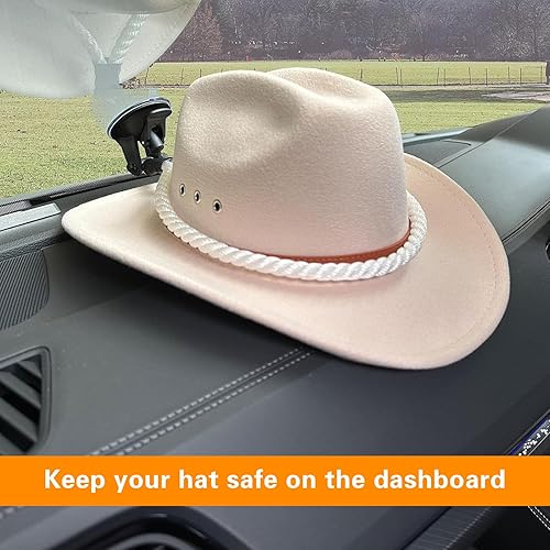 Miniatura 4 de 1 soporte para cordón para sombrero de automóvil, gancho de ventosa de sujeción para tablero de instrumentos, accesorios de almacenamiento multiusos