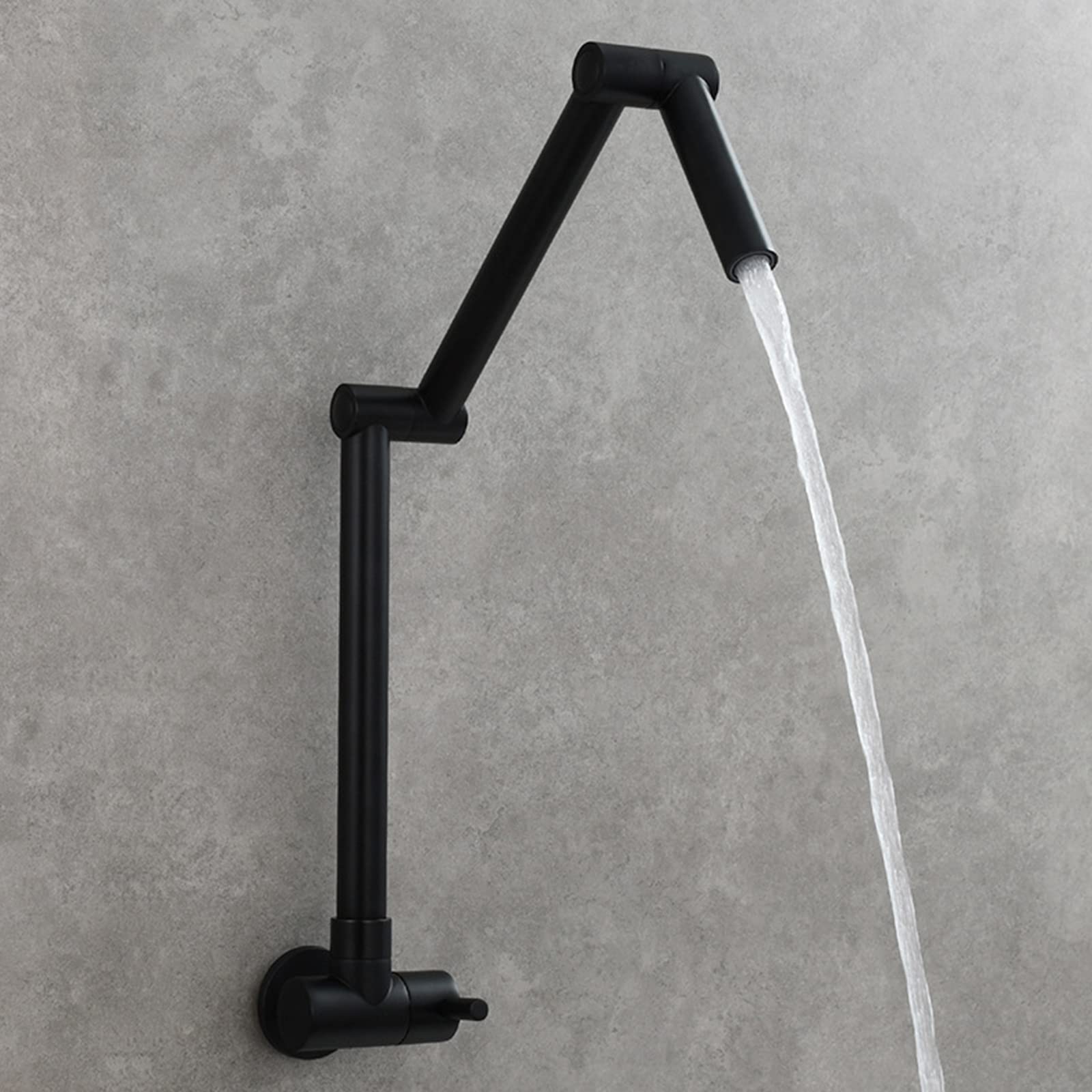 Robinet de cuisine en laiton massif noir au design mural raffiné