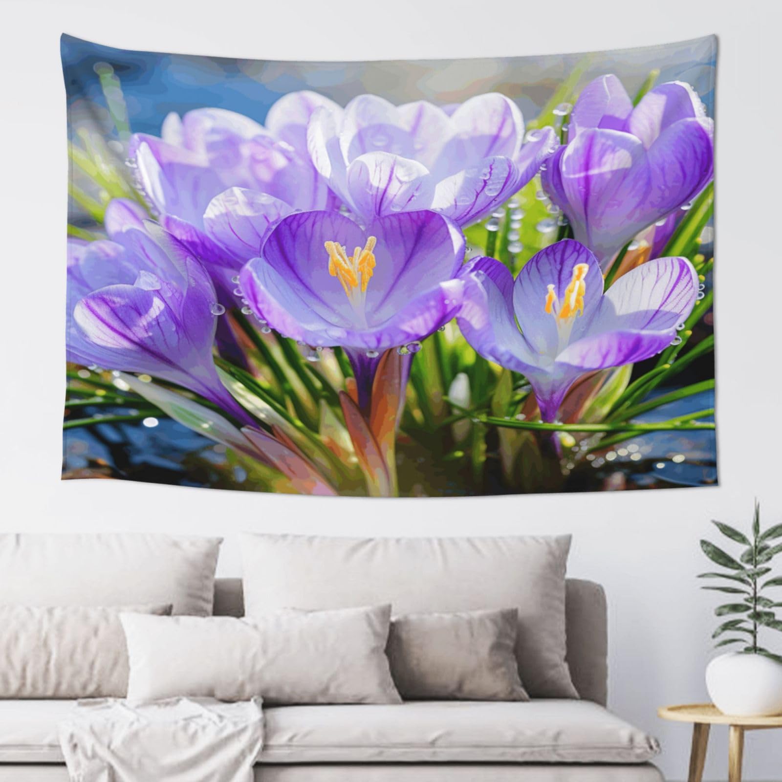 QMKFWT Saffron Tapestry Aesthetic Wall Hanging Tapestries 60'' x 40'' Boho Tapestries Vertical Wall Art Decorative Funny Vintage Poster Flag Tapestry for Bedroom Living Room Decor