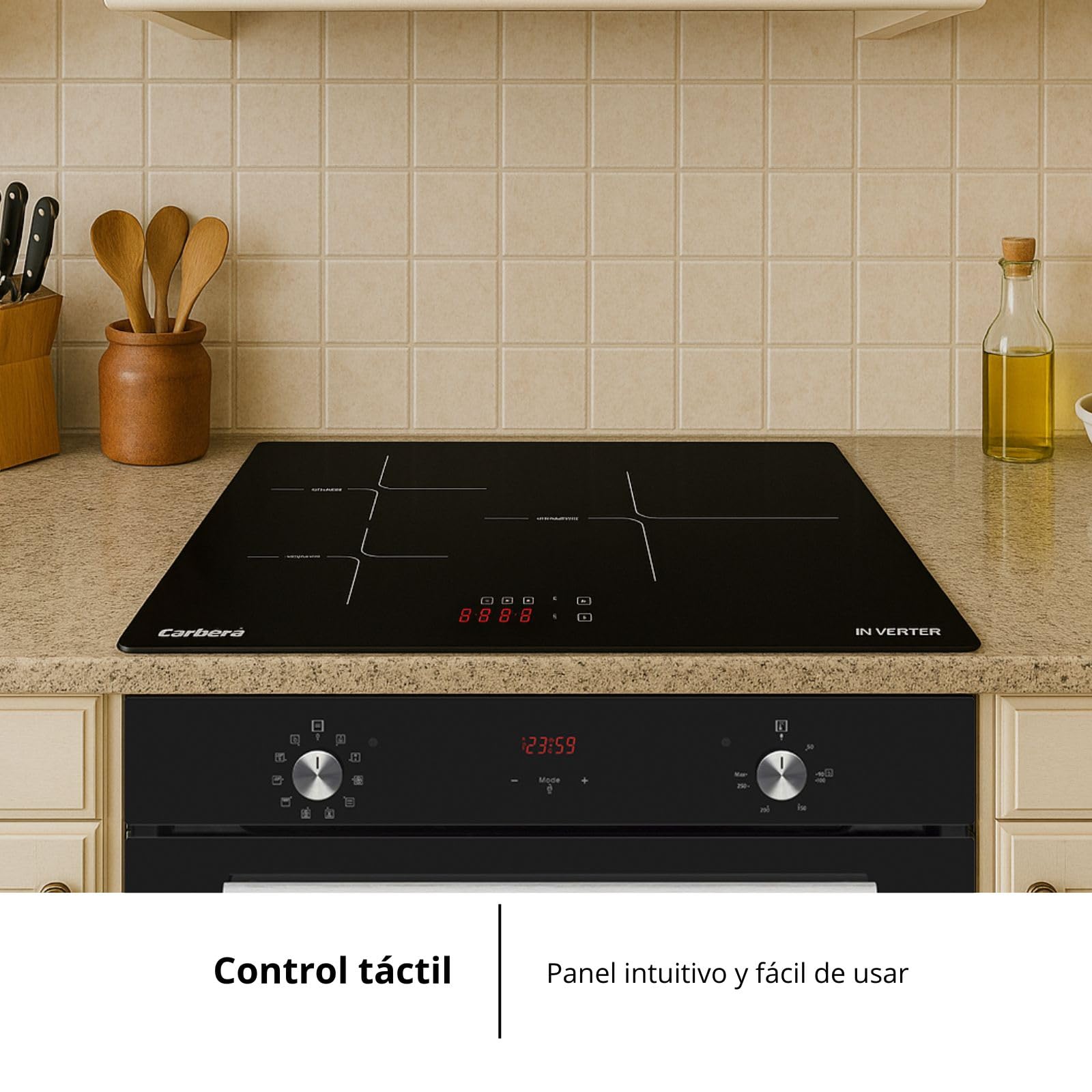 Corberó - Placa de Inducción | CCIM3662 | 60cm | 3 Zonas | 6200W | 3 Zonas de Cocción | Zona Extra Grande 29 cm | Control Táctil | Booster| Temporizador | Bloqueo seguridad | Lineas Blancas — view 7