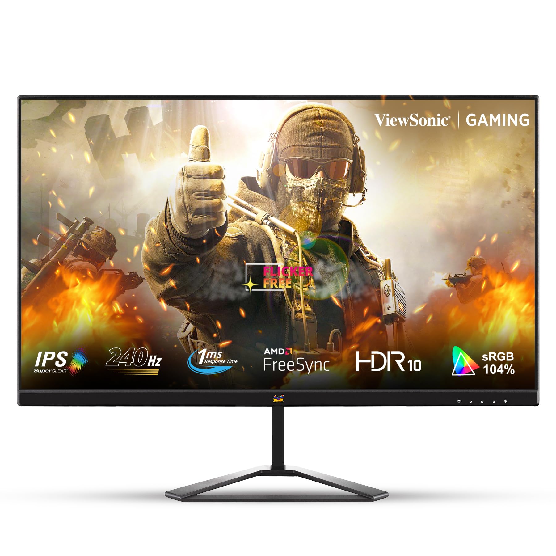 ViewSonic VX2779A-HD-PRO Monitor Gaming 27 Pulgadas 240Hz Full HD 1920p x 1080p, 1ms MPRT, IPS, AMD FreeSync Premium Compatible, HDR10, HDMI, DP