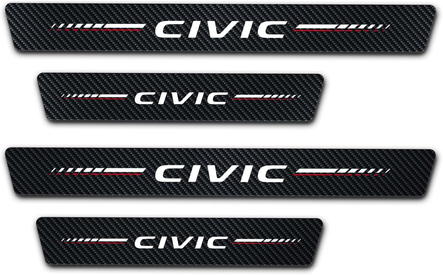 Amazon.com: Annloysky 4Pcs Door Sill Plate Protectors for Civic Car ...