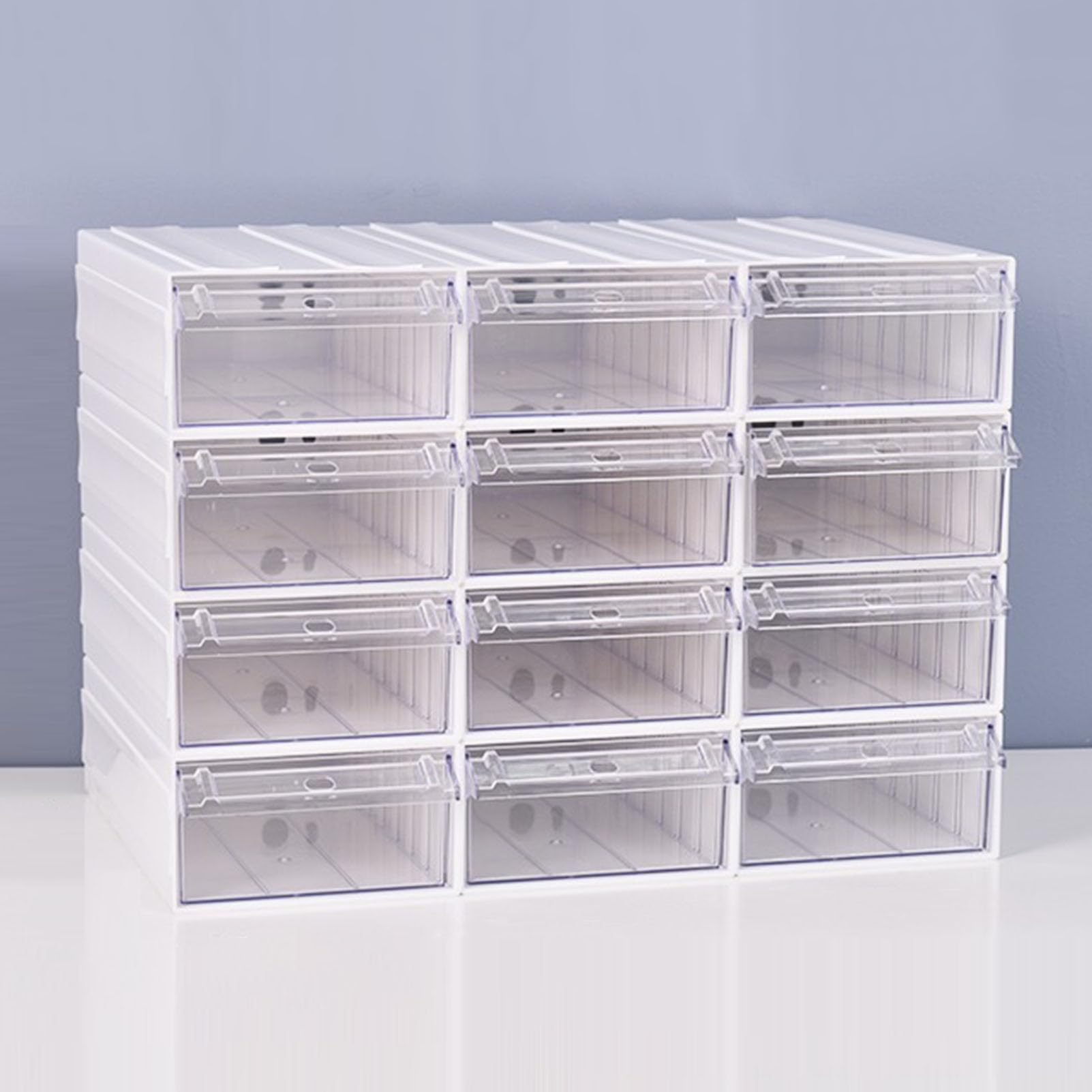 Scatola modulare per cassetti, organizer da scrivania in plastica con separatore per classificazione fai da te e perline, 12 scomparti