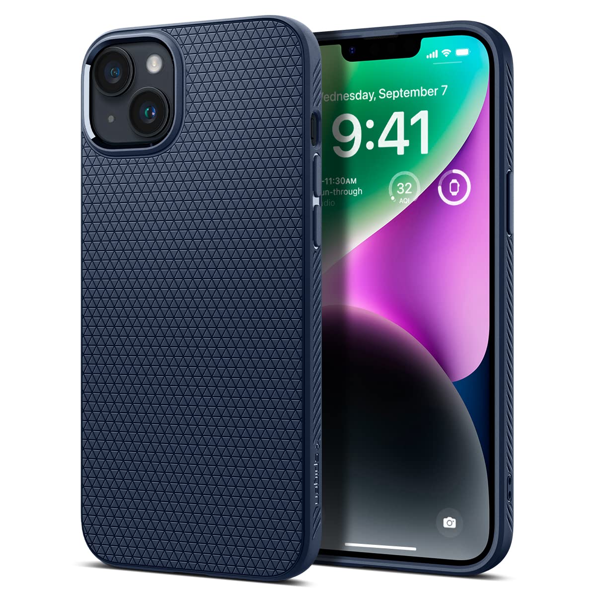 Spigen Liquid Air Back Cover Case Compatible with iPhone 14 Plus (TPU | Navy Blue) (B0B1NZF6J5) Amazon Price History, Amazon Price Tracker