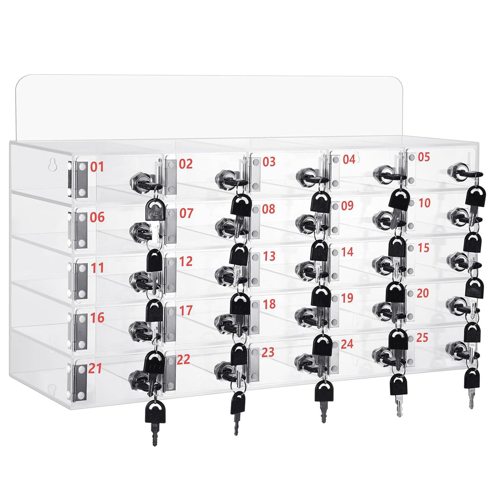 Casier pour bureau et salle de classe avec 25 fentes pour smartphone