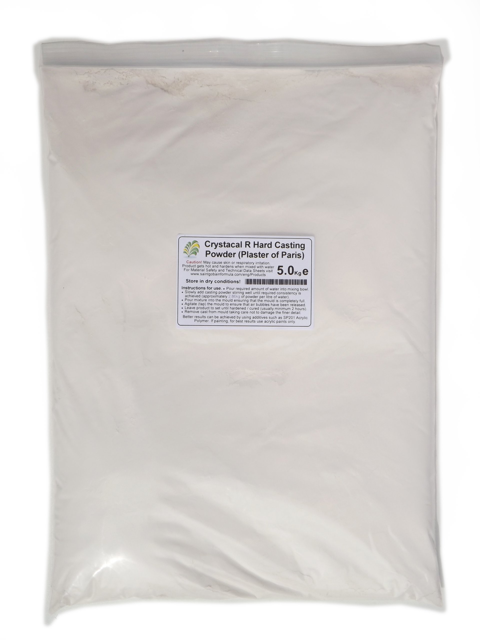 Crystacal 5kg White Plaster of Paris - Air Drying, Casting, Mold-Making