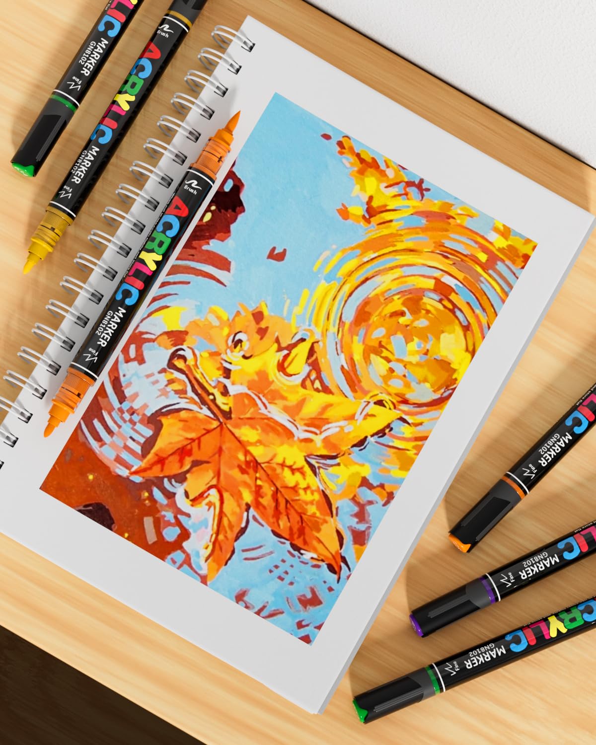 168 Farben Acrylstifte für Steine Wasserfest mit Doppelspitze | Feine Spitze und Pinsel, Acrylstifte für Holz, Stoff, Glass, Metall, Keramik, Deko, Ostereier, Halloween, Weihnachten