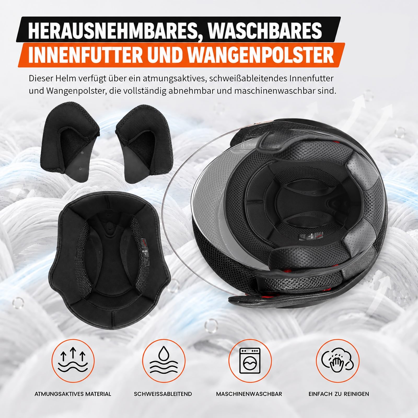 Jethelme Herren, Roller Helm Jet Mopedhelm Damen, ECE 22.06 Zertifiziert