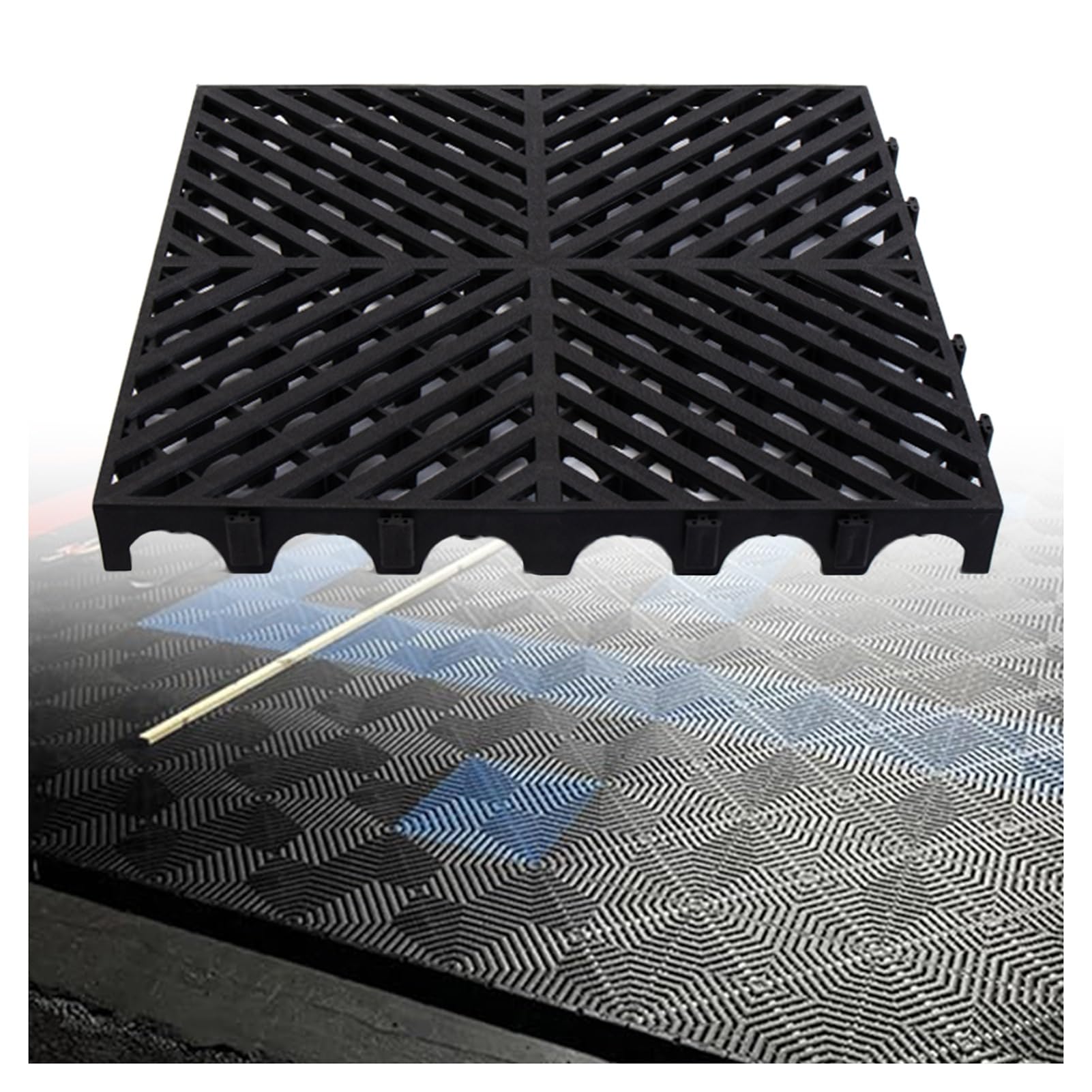 Dalle de garage noire revetement sol