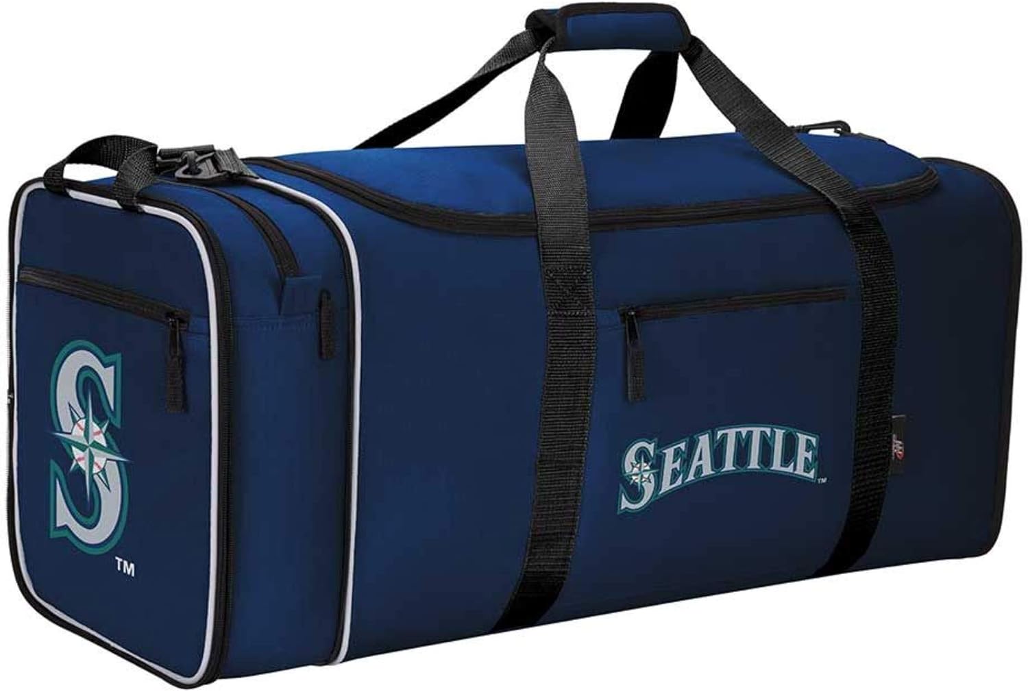 Rico Industries, Inc. Mariners Duffel Bag Premium Team Color Heavy Duty Steal Design Baseball