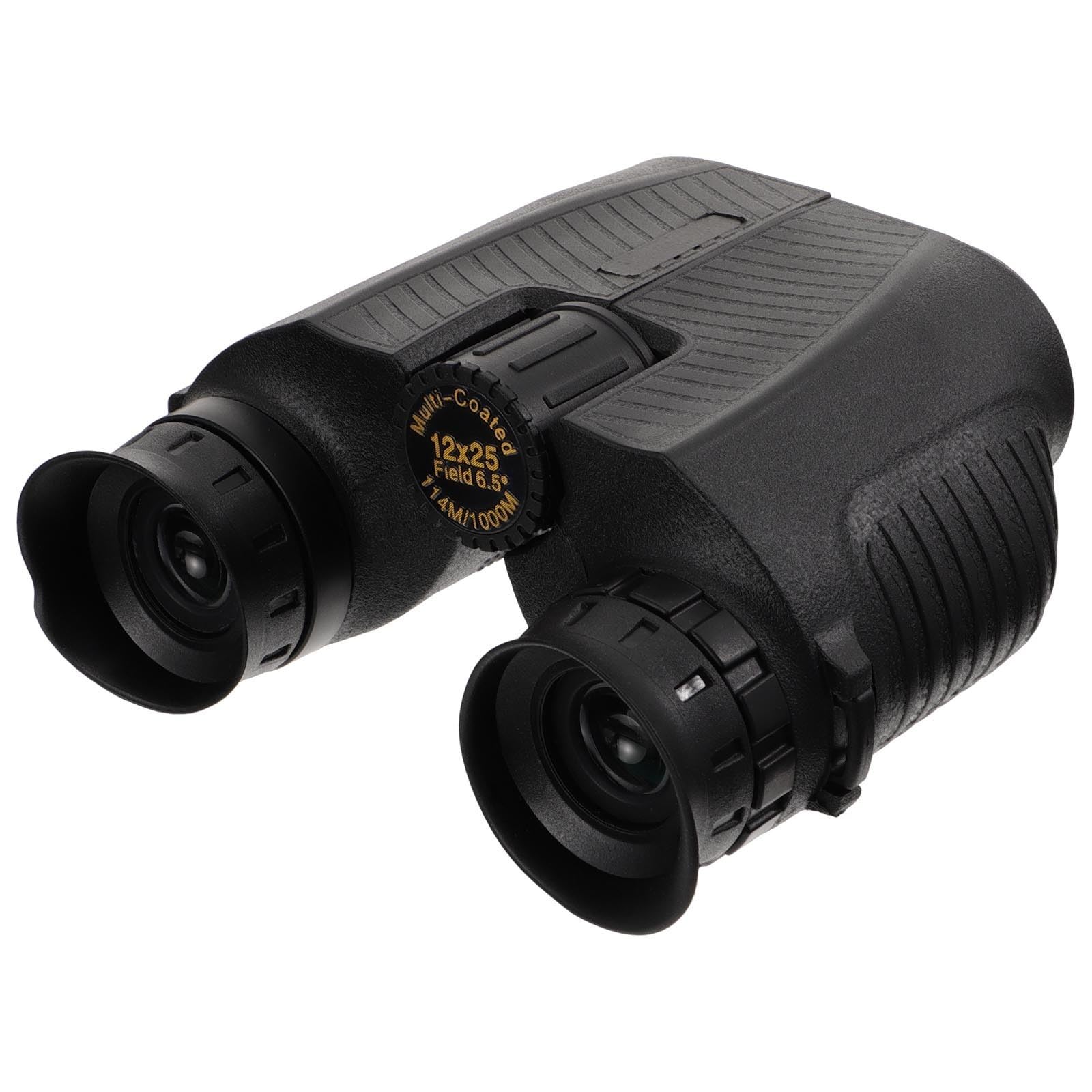 Binocolo 12x25 Nero in Gomma, Compatto e Portatile