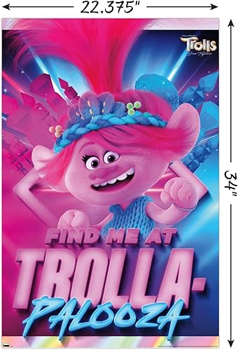 Miniatura 3 de Trends International Trolls Band Together - Póster de pared de amapola, 22.37 x 34.00 pulgadas, versión sin marco