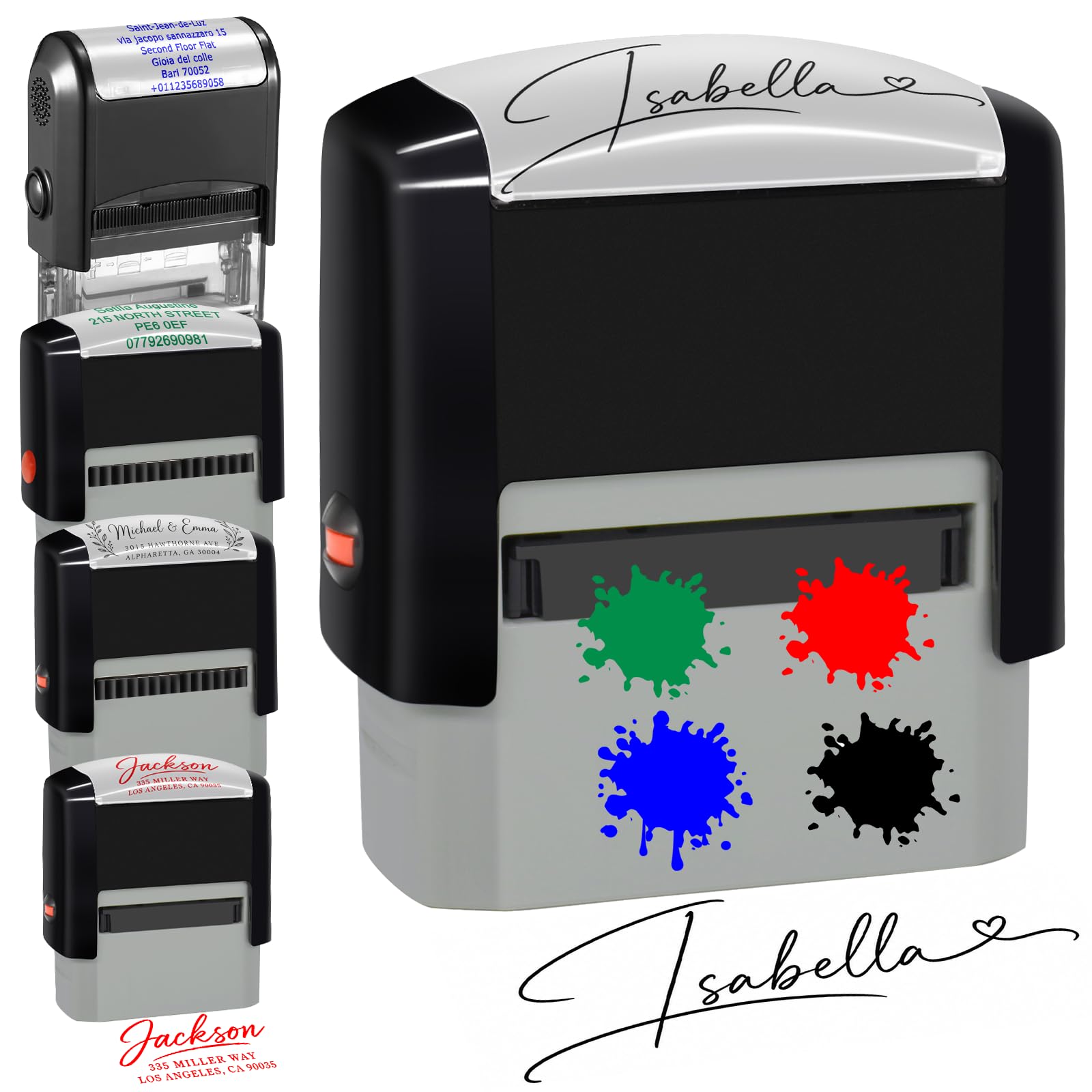 Custom Signature Stamp Self-Inking Personalised Name Stamp 38 * 14 mm