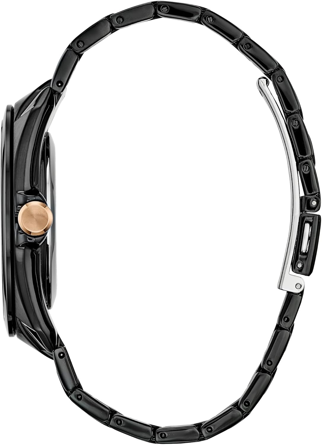 Citizen Eco-Drive Men's Marvel Tony Stark I Love You 3000" Black IP Stainless Steel Watch, 3-Hand Date, Luminous, 43mm,Etched Case Back (Model: AW1019-52W)