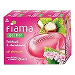 Fiama Gel Bar Patchouli And Macadamia For Soft Glowing Skin, 375g (125g – Pack of 3), with Skin Conditioners, Skin Friendly pH, Soap for Women & Men, For All Skin Types