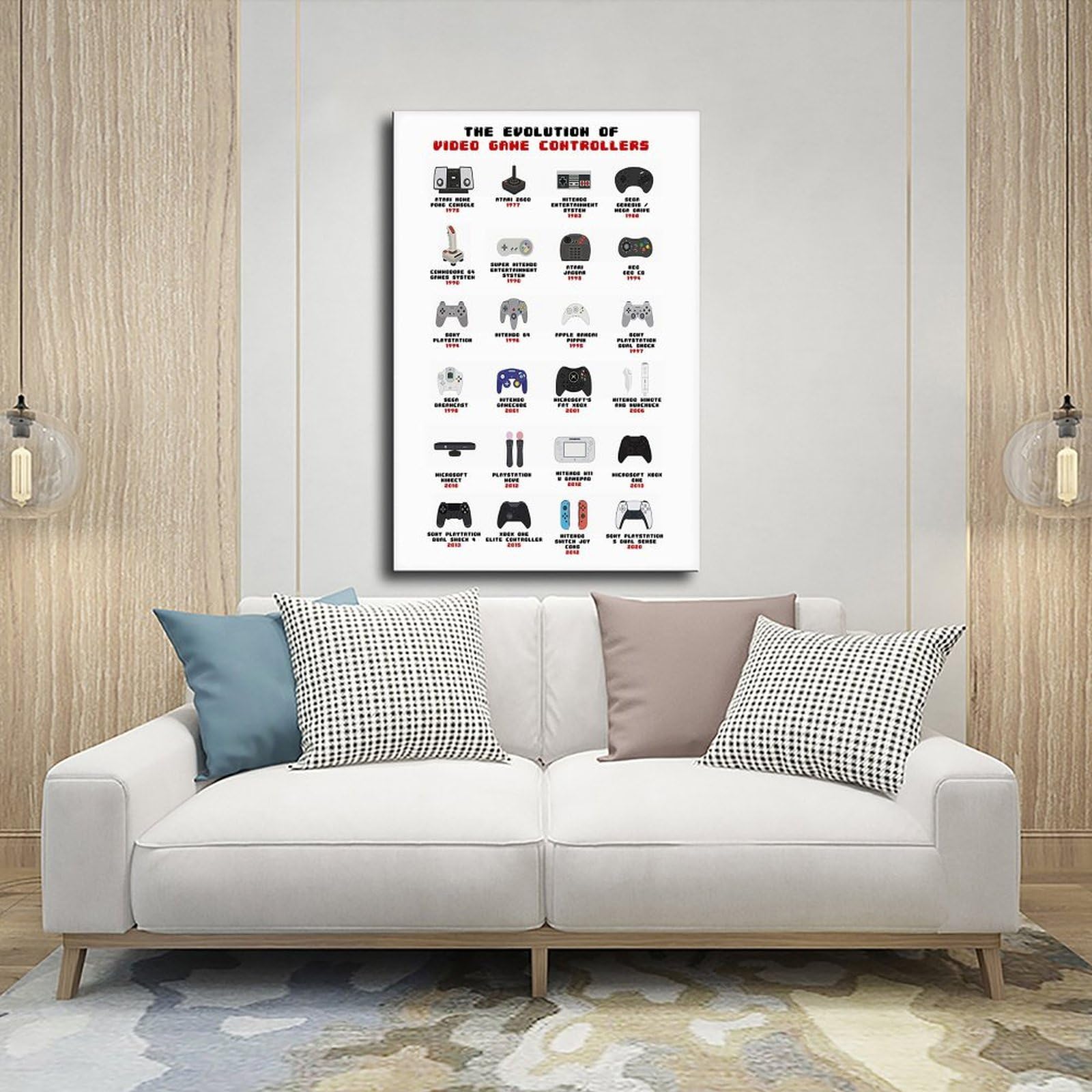 NEOHI Stampa artistica da parete moderna su tela per la stanza dei ragazzi e i giocatori dei videogiochi, decorazione per soggiorno e camera da letto, 50 x 75 cm