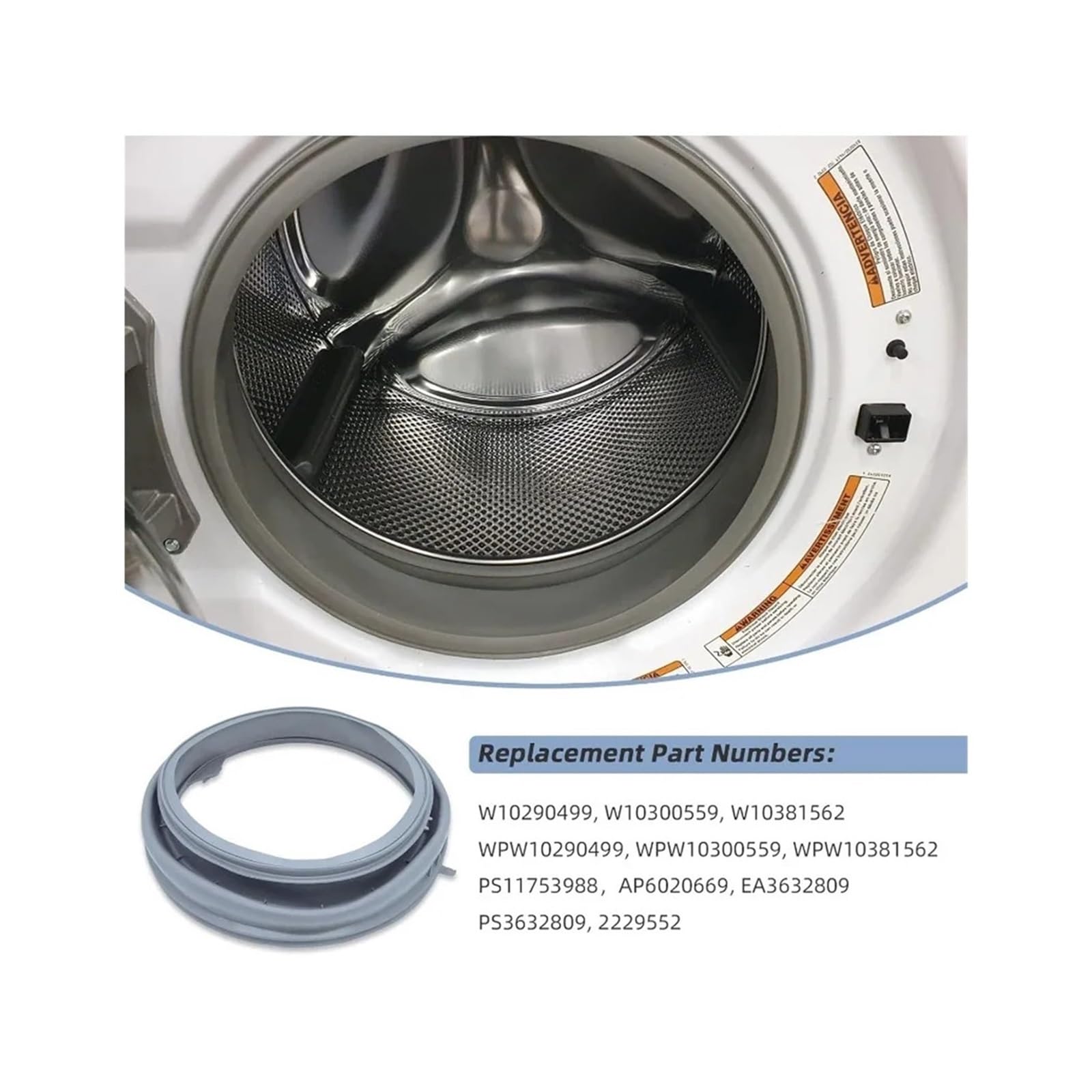 W10290499 Goma De Escotilla Lavadora, Compatible Para Inglis