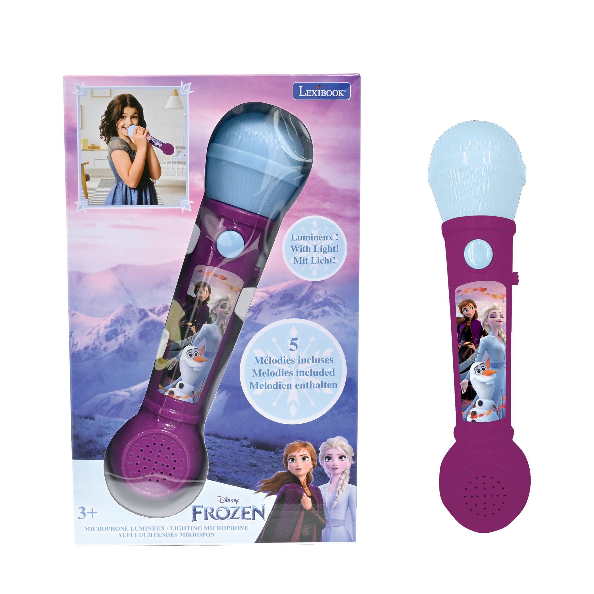Lexibook, Frozen Light-Up Microphone, MIC80FZLXB