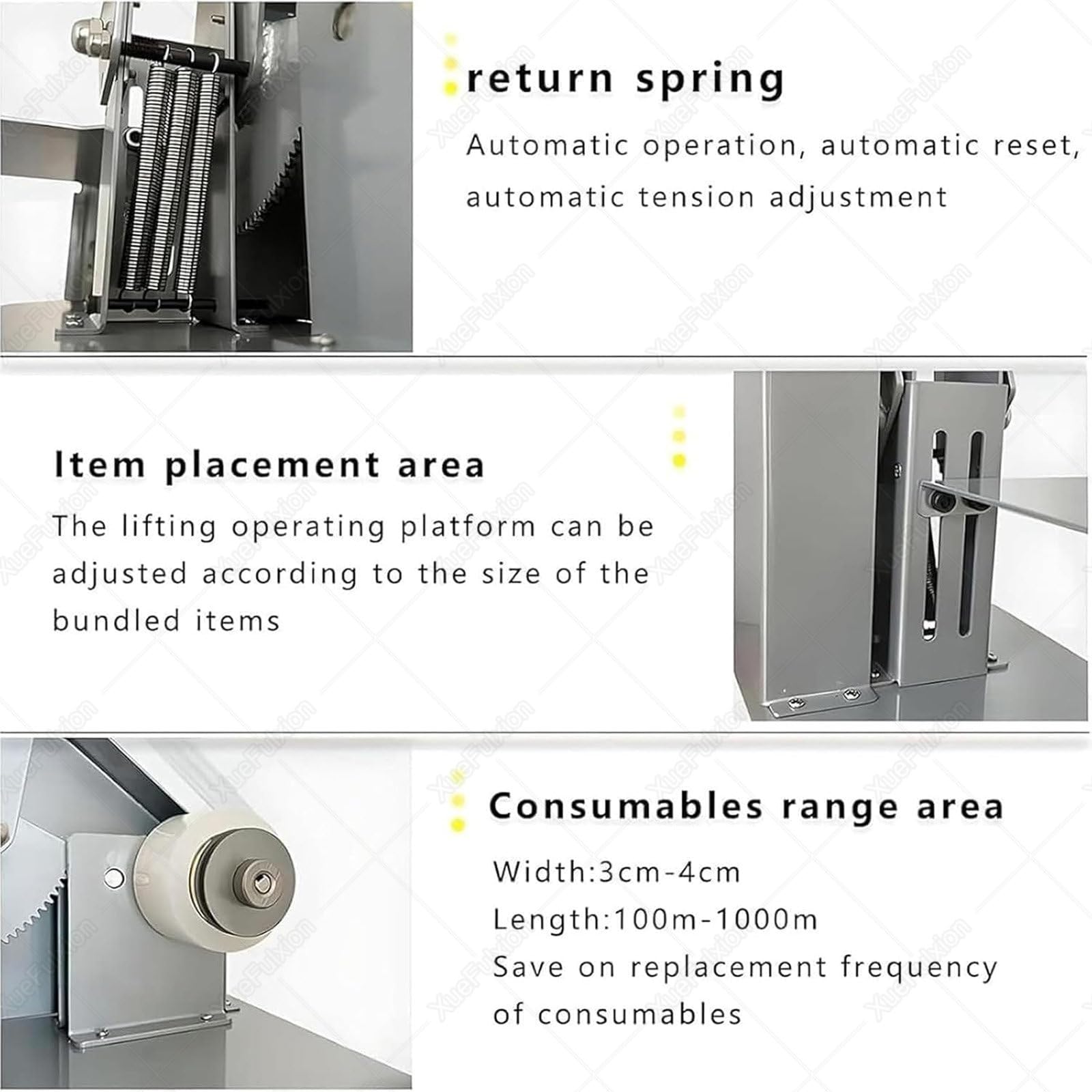 Máquina de atado de hierbas y productos - Agrupador semiautomático para mercados frescos y tiendas orgánicas para crear racimos consistentes de hierbas aromáticas y cebolletas