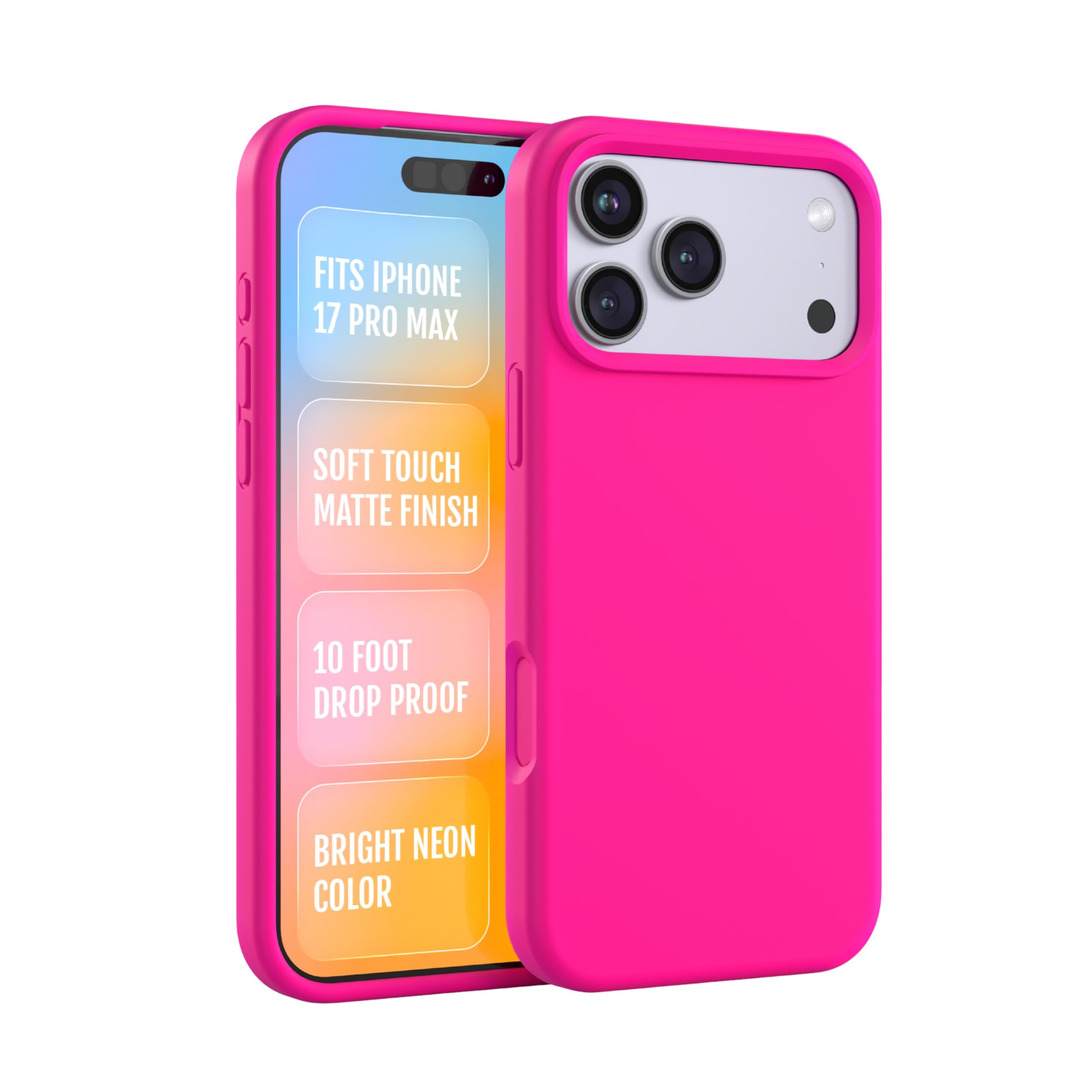 FELONY CASE for Apple iPhone 17 Pro Max - Neon Pink Silicone Case