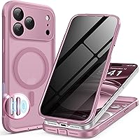 Vista 41 de BERFY Funda para iPhone Air, compatible con MagSafe, protector de pantalla de privacidad integrado y protección de cámara, cuerpo completo