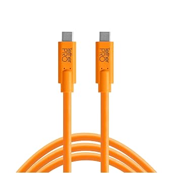 TetherPro USB-C to USB-C, 5Gbps Gen 1, 15' (4.6m), High-Visibility Orange