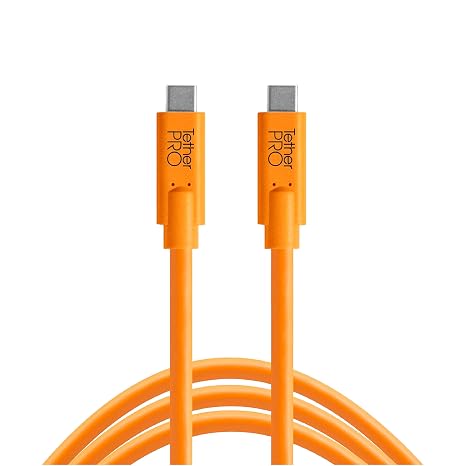 TetherPro USB-C to USB-C, 5Gbps Gen 1, 15' (4.6m), High-Visibility Orange