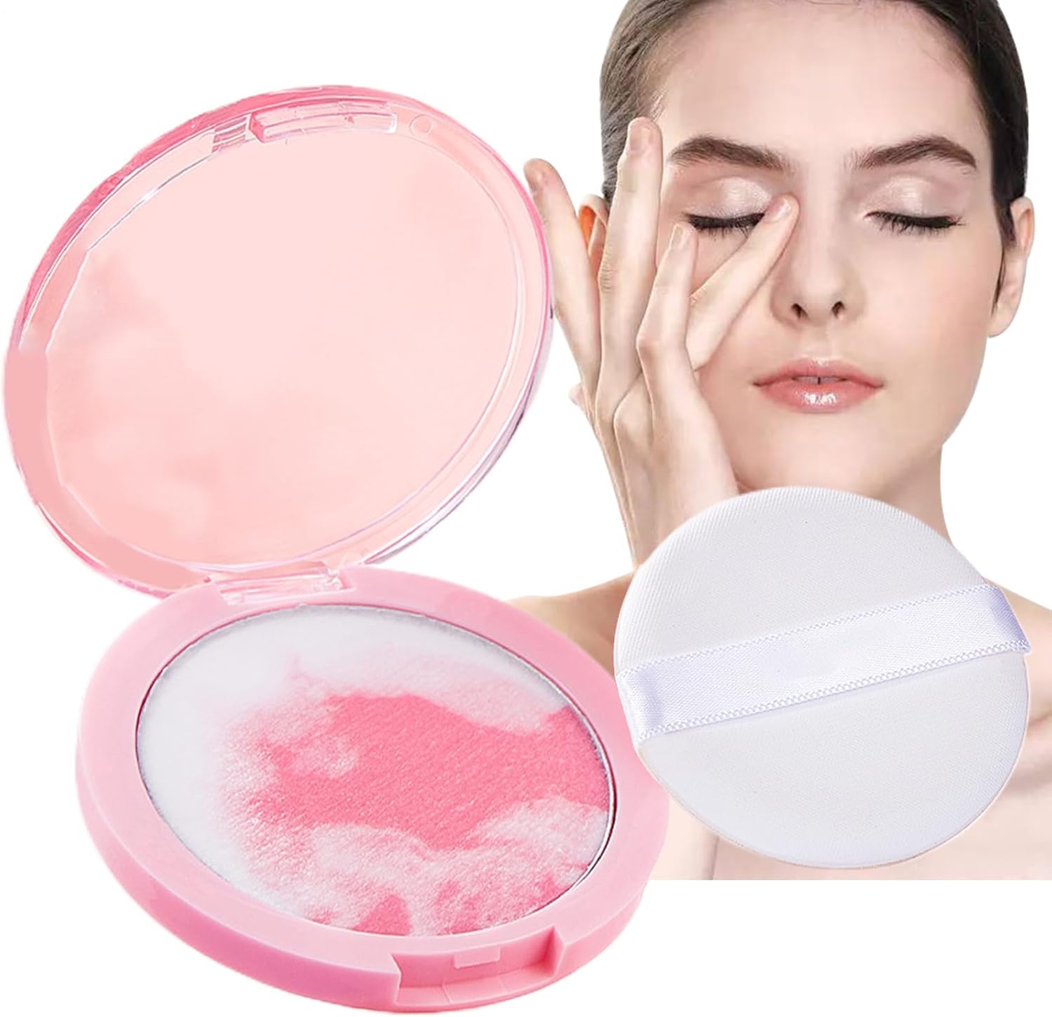 Setting Powder Makeup | Natural Matte Finishing Powder,Long Lasting CC Face Cream Fixing Finish For Daily Use Mature Skin Family Girlfriends