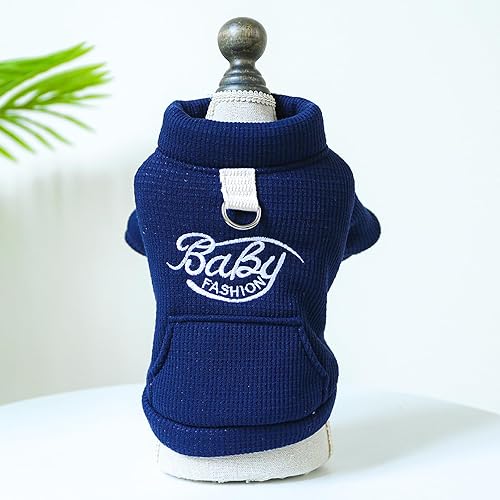 Miniatura 4 de Suéter para perro pequeño con cuello alto, suéter clásico de punto con forro de lana, ropa de invierno para perros pequeños, macho, niña, cachorro,