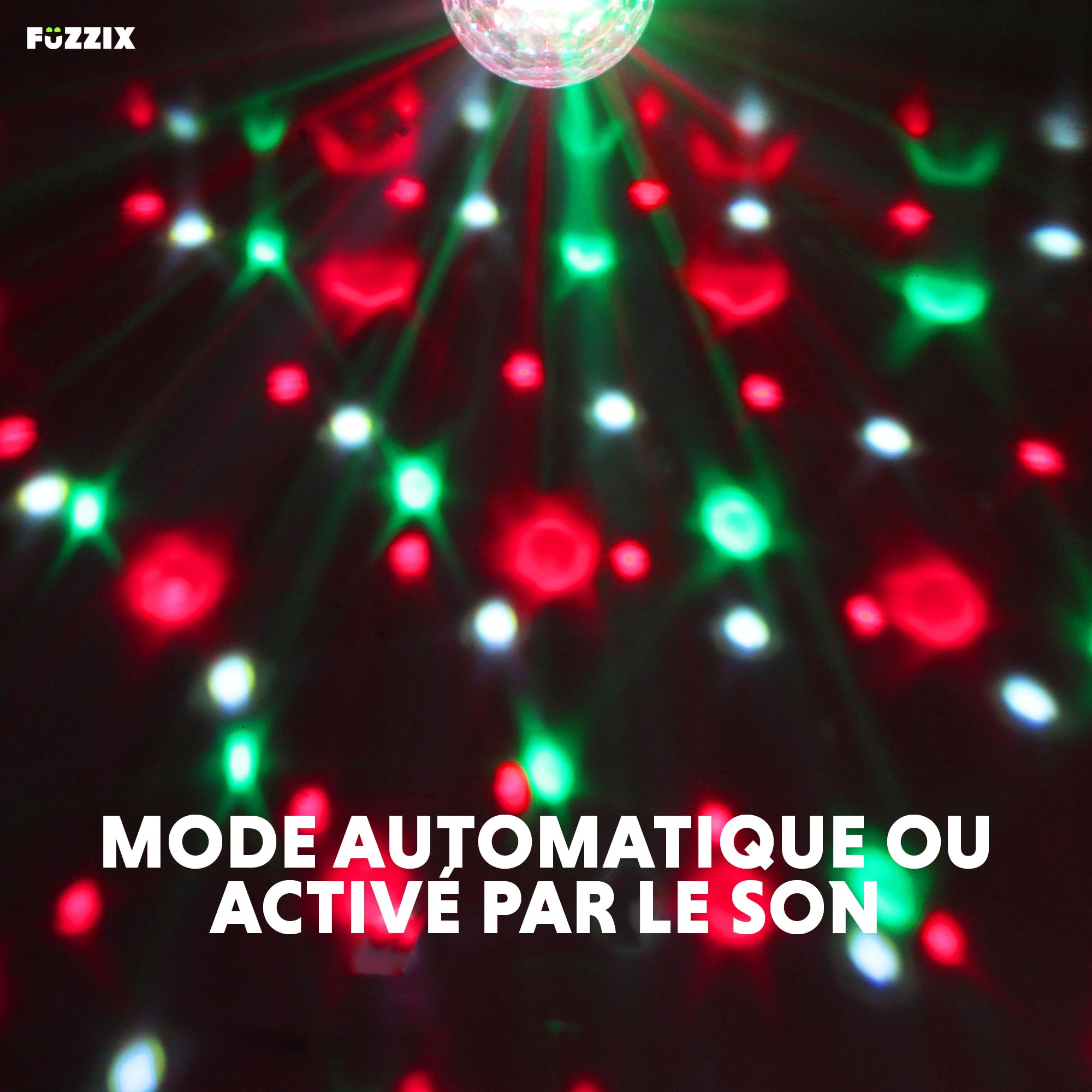 Fuzzix F500S - Pack Machine à Fumée 500 Watts avec 2 x Boules Disco RGB et 1L de Liquide à Fumée Standard - Un Pack tout-en-un Idéal pour les Soirées à la Maison, Fêtes d'Anniversaires