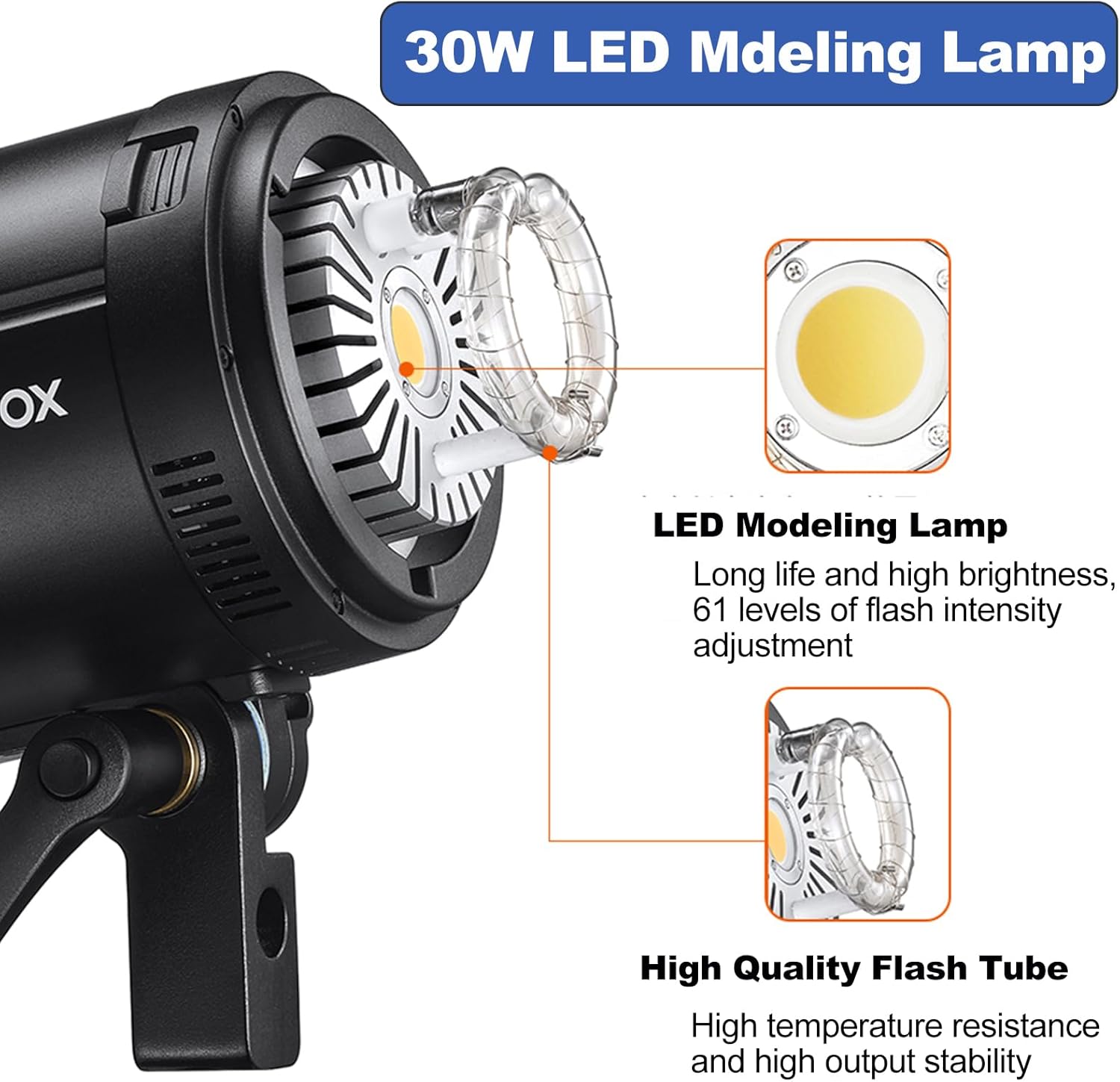 Godox DP400IIIV Studio Flash Light Kit for Photography,400Ws Photography Lighting Kit with Bowens Mount Softbox,Tripod Stand,GN87 2.4G X System Strobe Flash for Portrait Product Studio Shooting