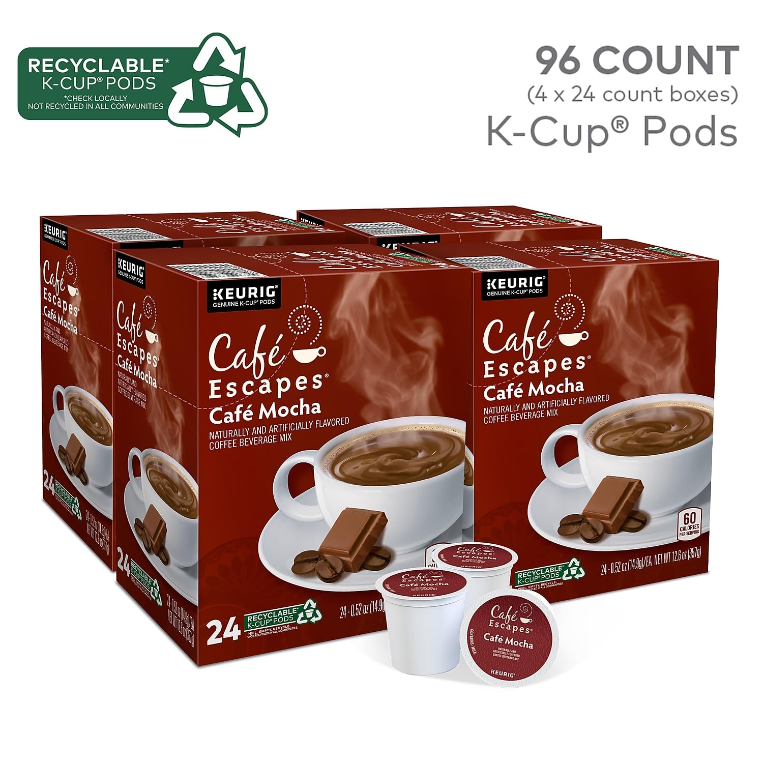 Amazon.com: Green Mountain Café Escapes Café Mocha K-Cup : Grocery