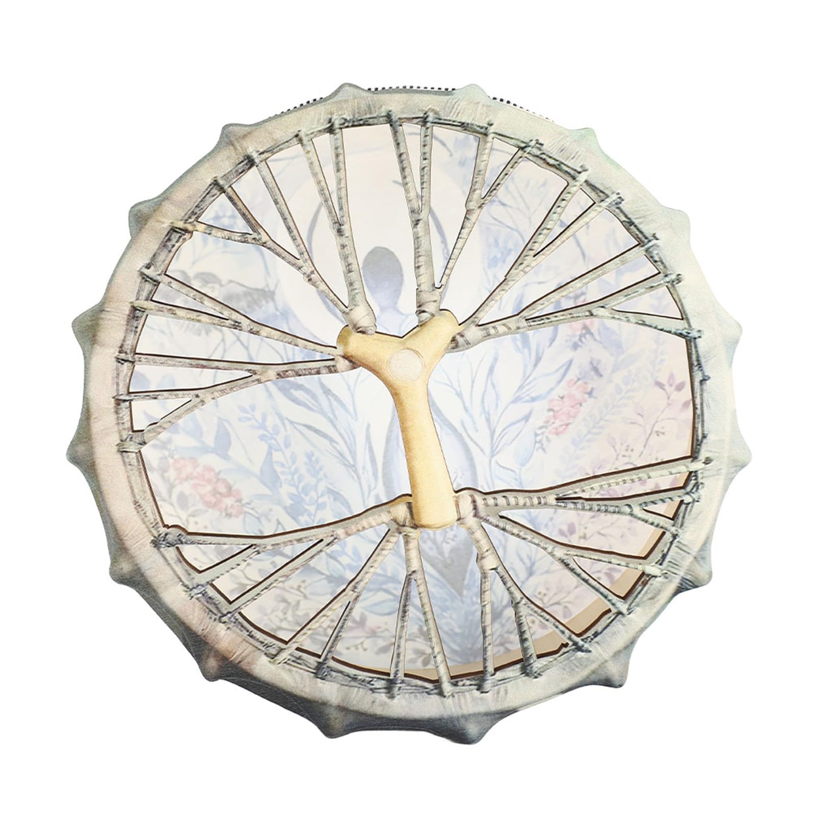 Ausla Schamanische Sibirische Trommel Geistermusik Handgefertigte 10-Zoll Schamanentrommel mit Schlägel für Spirituelle Heilung Meditation Klangheiler (#2)