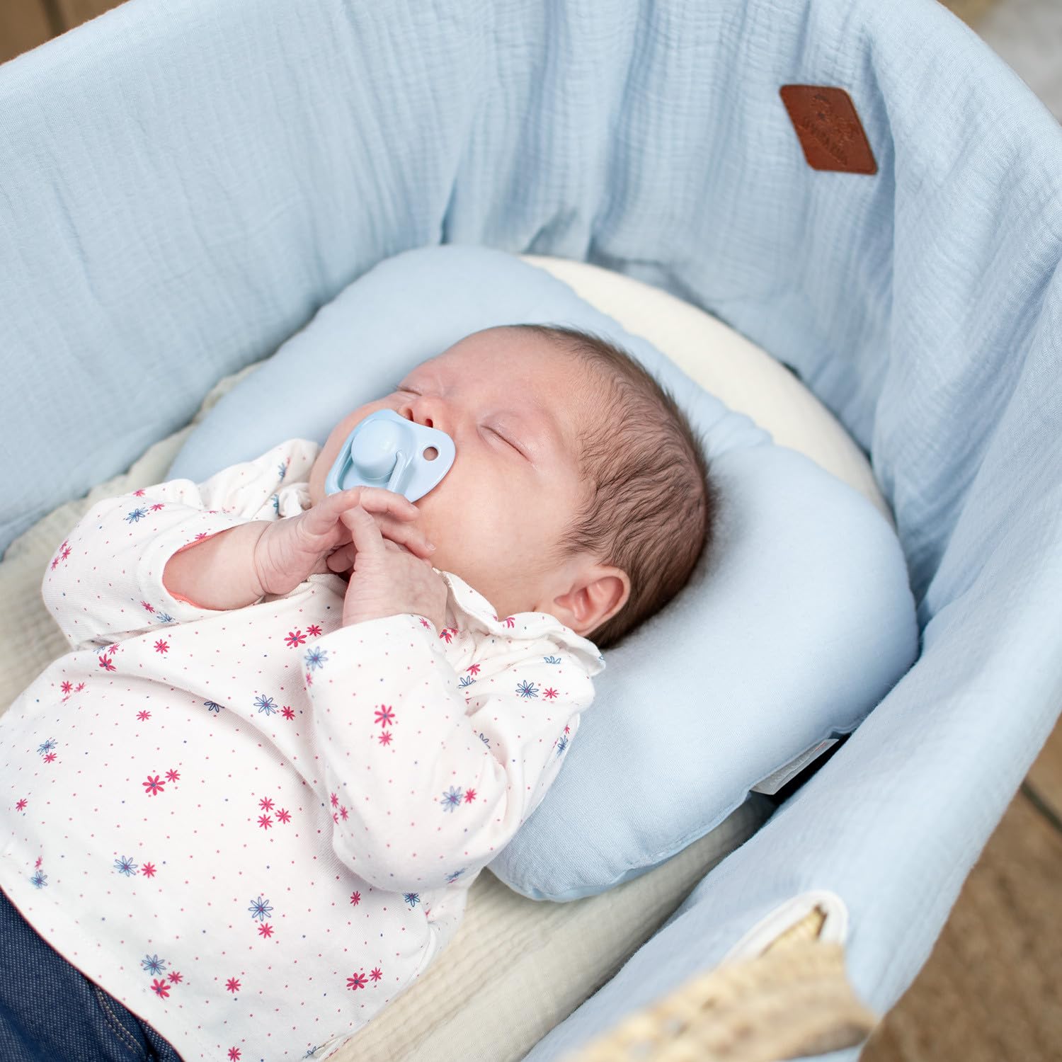 Sevira Kids Ergonomisches Kissen aus Baumwollgaze Jeanne Made in France