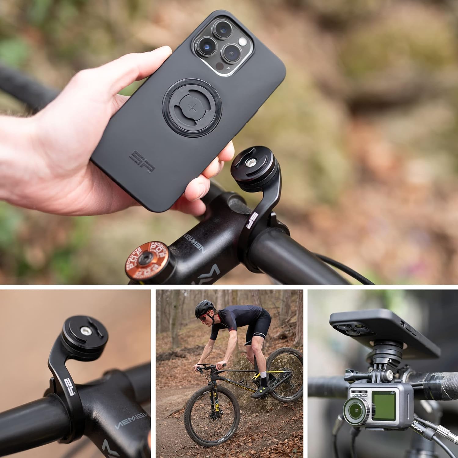 Supporto Per Cellulare Da Bici SP CONNECT Mountain Bike Bundle, Attacco Universale, Per Manubrio